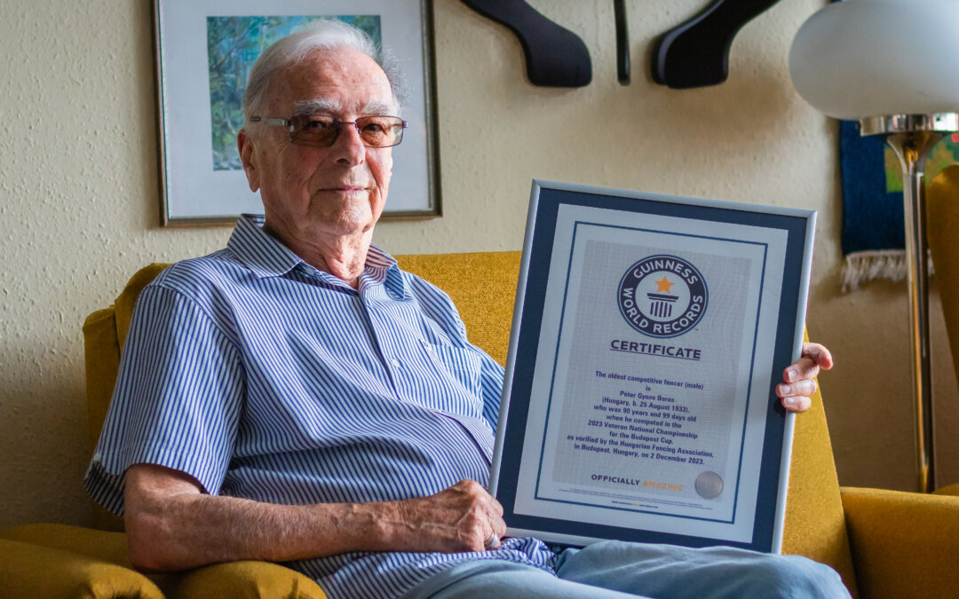 Boros Péter a világ legidősebb aktív vívója