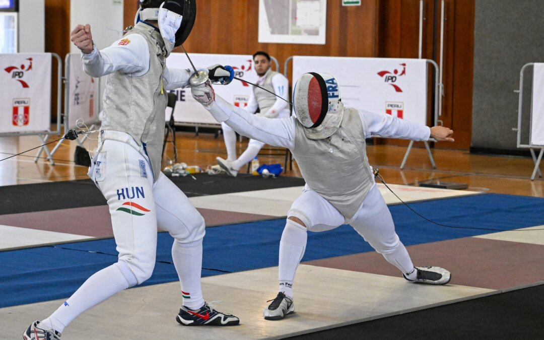 Három férfi tőrözőnk főtáblás