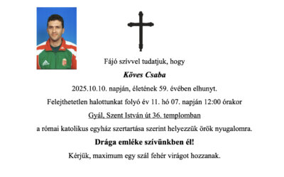 Köves Csaba Búcsúztatója