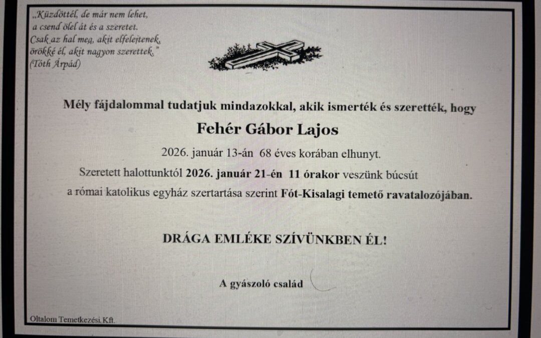 Fehér Gábor temetése