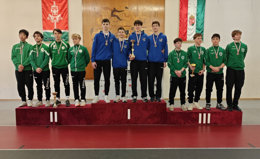 A TFSE és a Vasas a kadet kardbajnok 2 kad kard dobogo